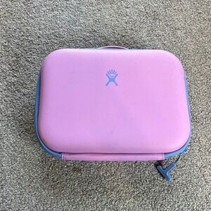Hydro Flask Insulated Lunch Box Women Small Pink Blue Hard Shell Zip Case